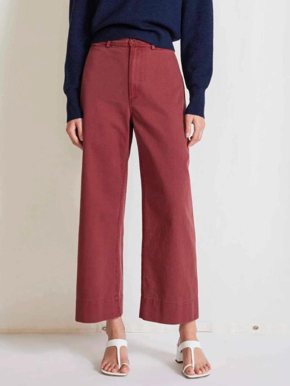 Apiece Apart Cotton Merida Pants in Clay Color
